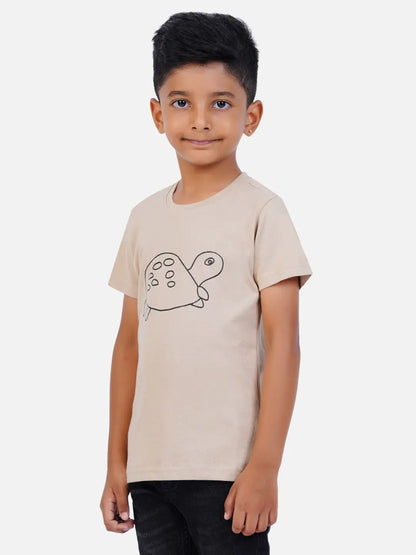 Cotton Printed T-shirt for Boy and Girl - Tortoise-6